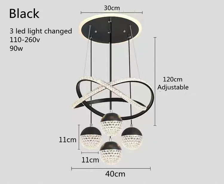 Art Deco LED Chandelier
