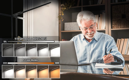 Dual Glow LED Desk Lamp - 5 Modes & Dimming