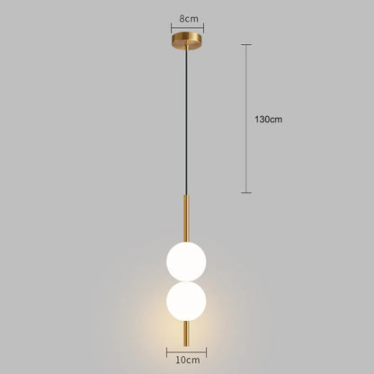 Glass Globe Bedside Pendant