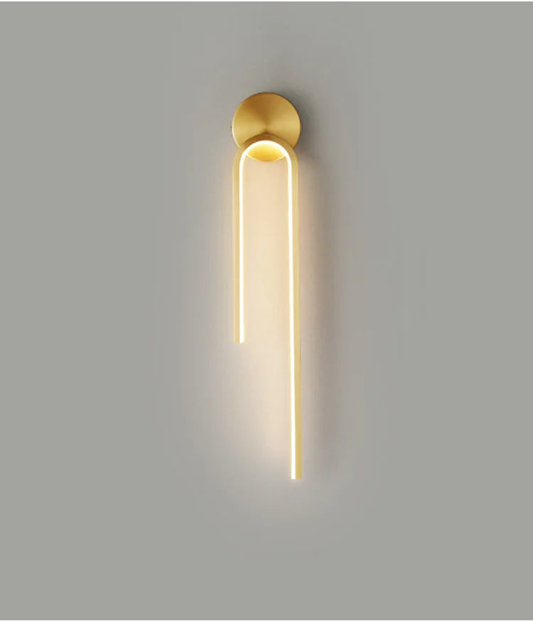 Minimalist Black LED Bedside Wall Sconce