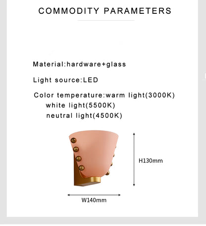 Chic Glass Bloom Wall Sconce - Pink & Green Delight