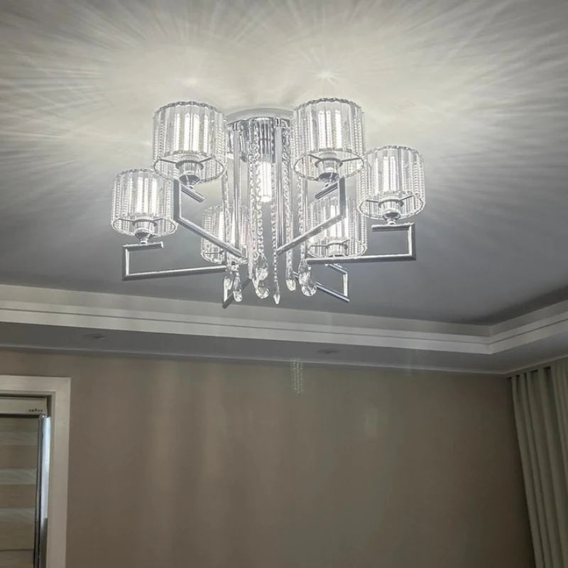 Crystal Glow: Modern LED Ceiling Light Fixture
