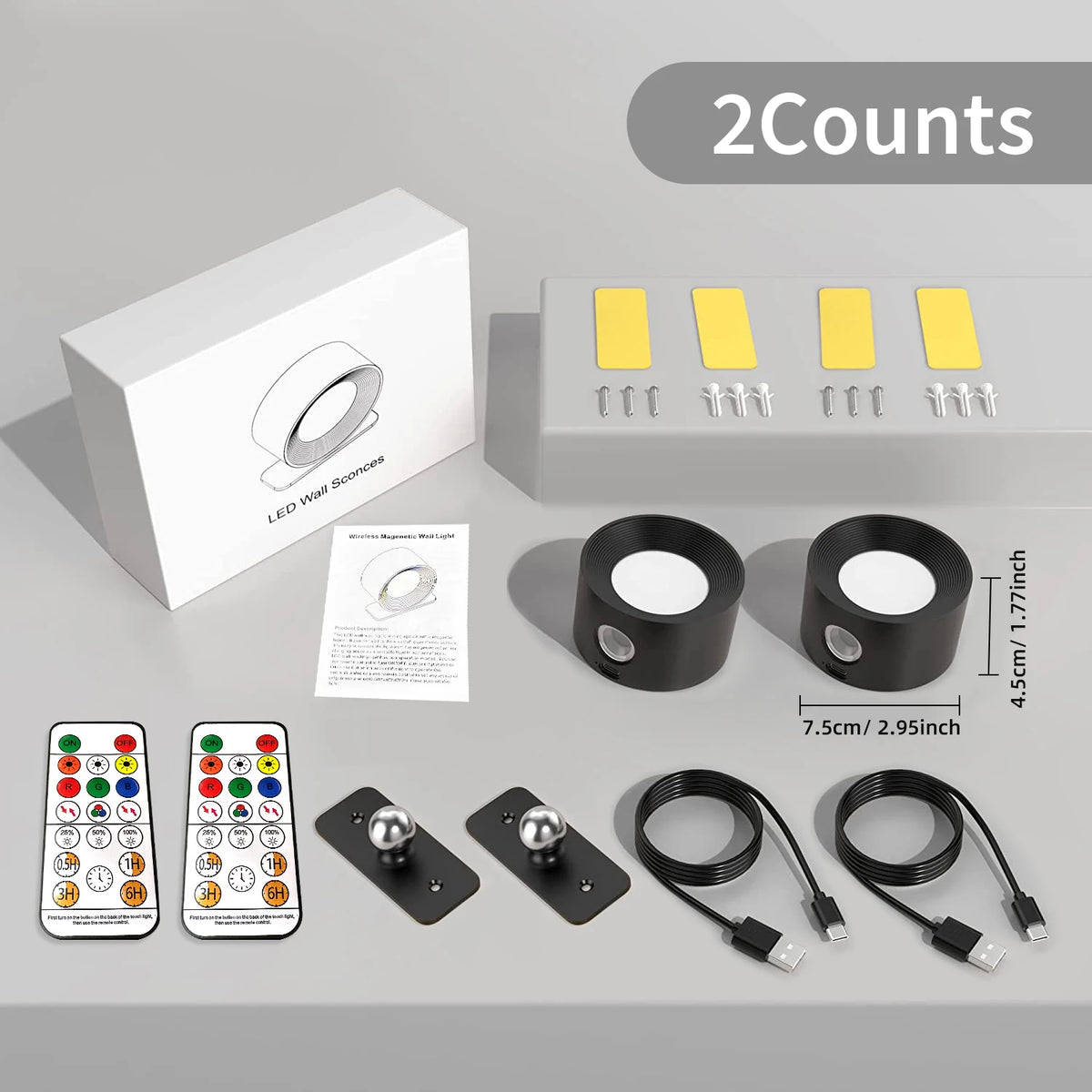 Rechargeable Touch Wall Sconce