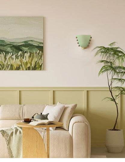 Chic Glass Bloom Wall Sconce - Pink & Green Delight