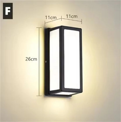 Modern Black LED Outdoor Wall Sconce