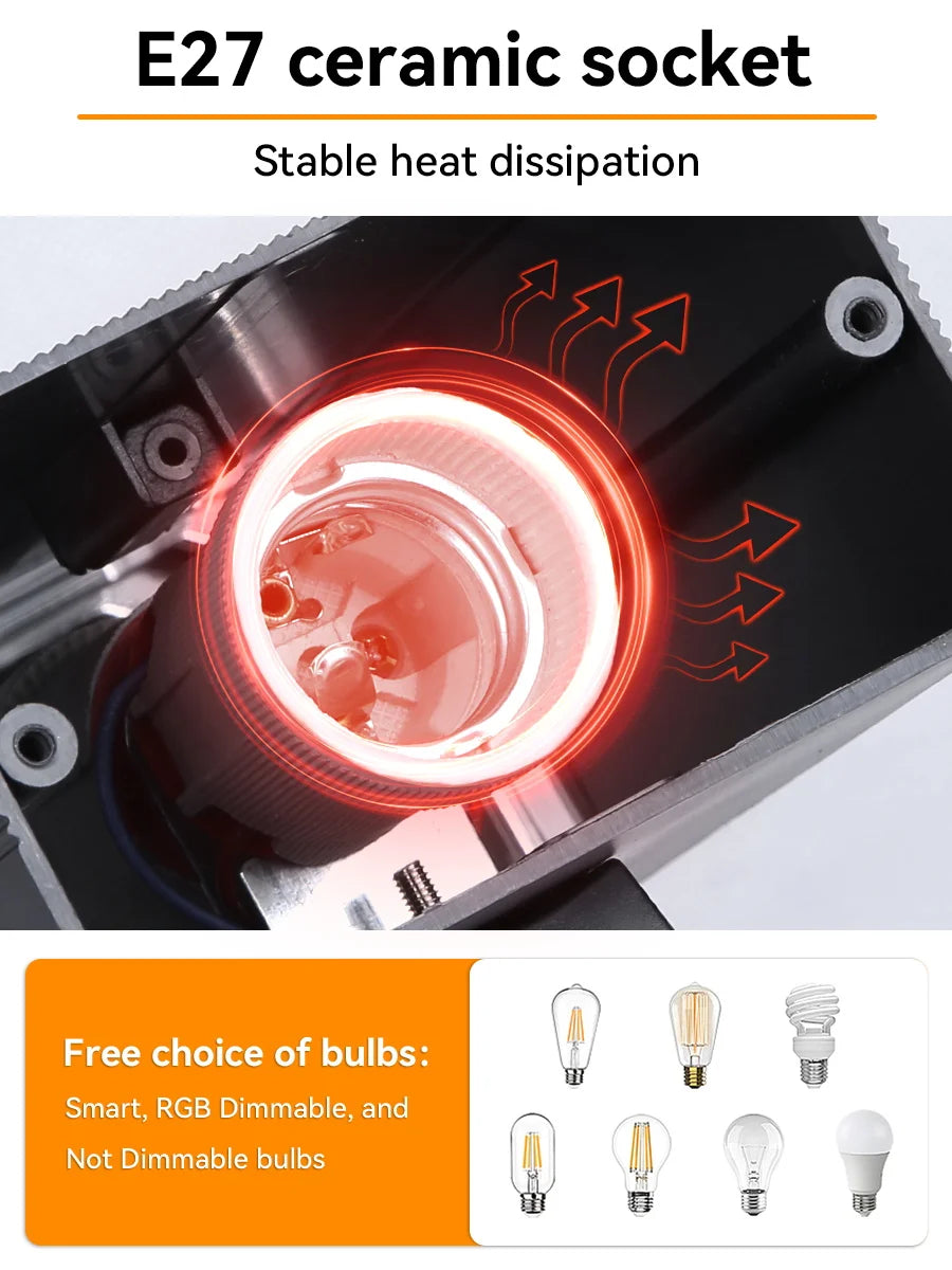 TriColor LED Outdoor Wall Light - IP65 Waterproof