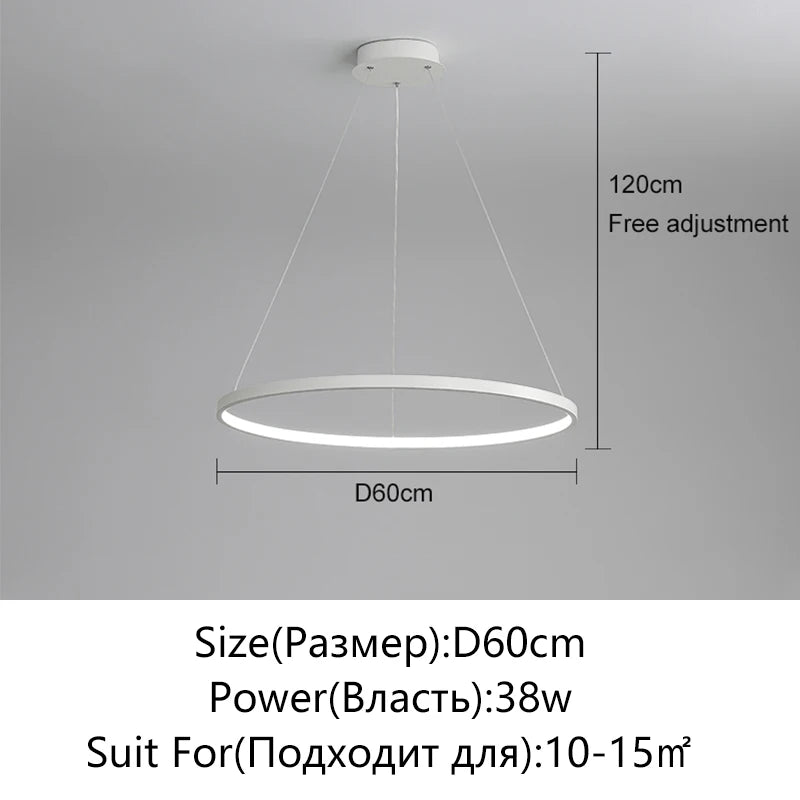 Round LED Ring Pendant