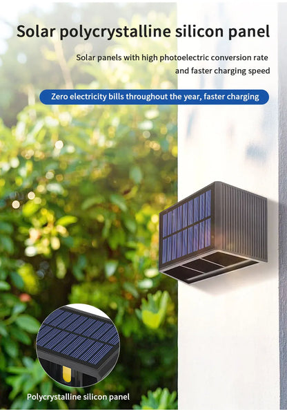 SolarGlow Up & Down Wall Lamp Garden Decor