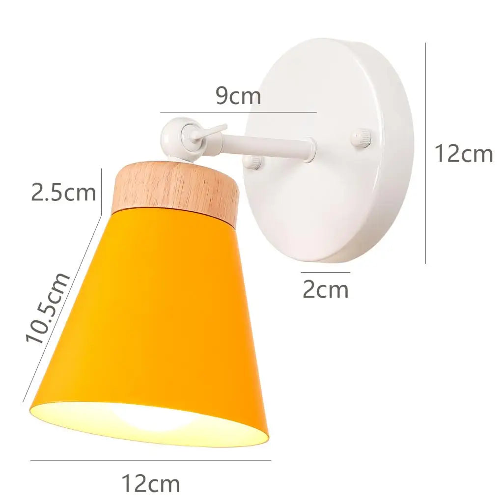 Nordic Glow: Wooden Wall Sconce Light Fixture