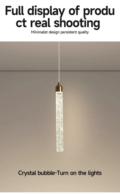 Radiant Luxe Crystal Pendant with Gold Accents