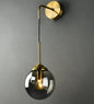 Gold Aura Round Glass Wall Sconce - Nordic Style