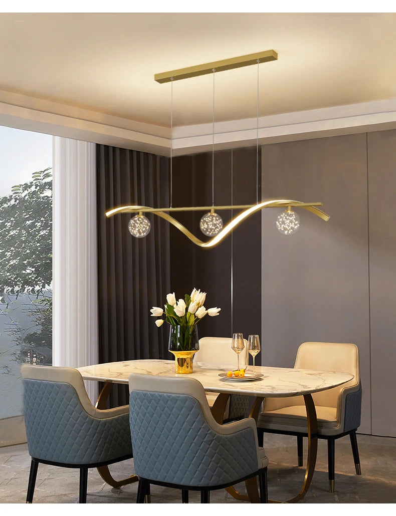 Modern Minimalist LED Pendant Lamps Dimming for Coffee Table