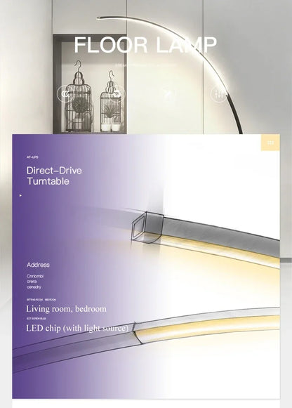 Nordic LED Corner Light Arc RGB Floor Lamps