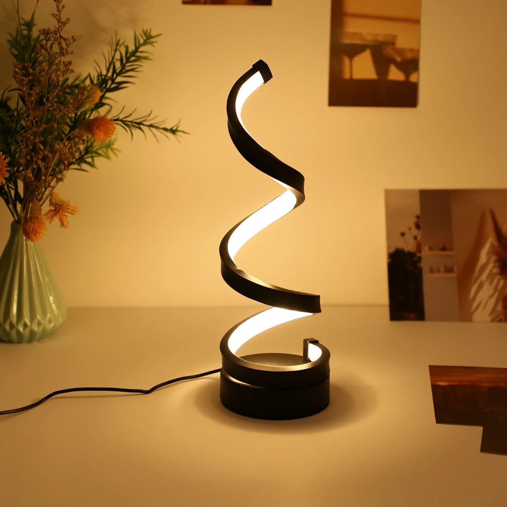 Artistic Glow: Modern Bedside Table Lamp