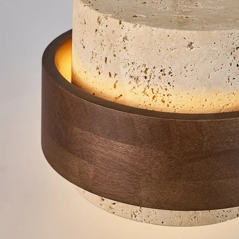 Wabi-Sabi Stone Walnut Pendant