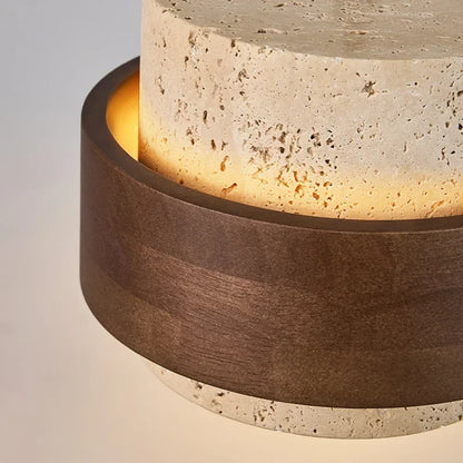 Wabi-Sabi Stone Walnut Pendant