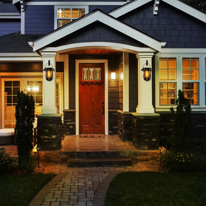 FlickerGlow Solar Wall Lanterns - 2Pack Sconce Lights