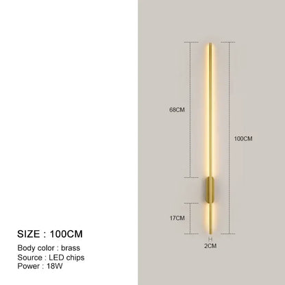 Modern Long LED Wall Lights for Bedroom