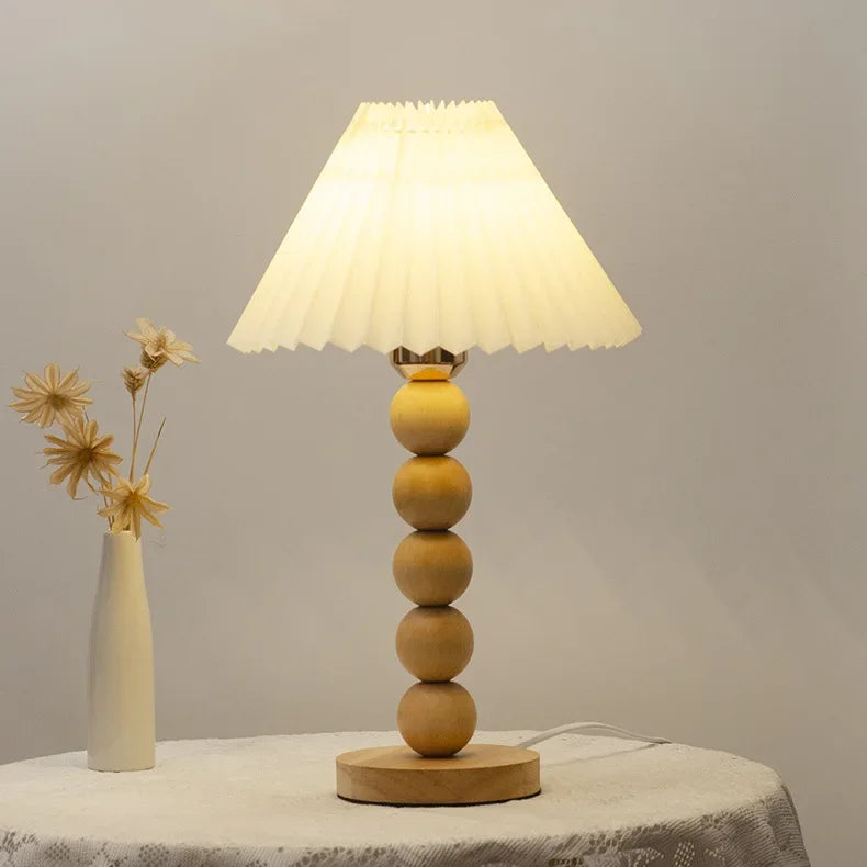 Nordic Glow: Minimalist Wooden Desk Lamp