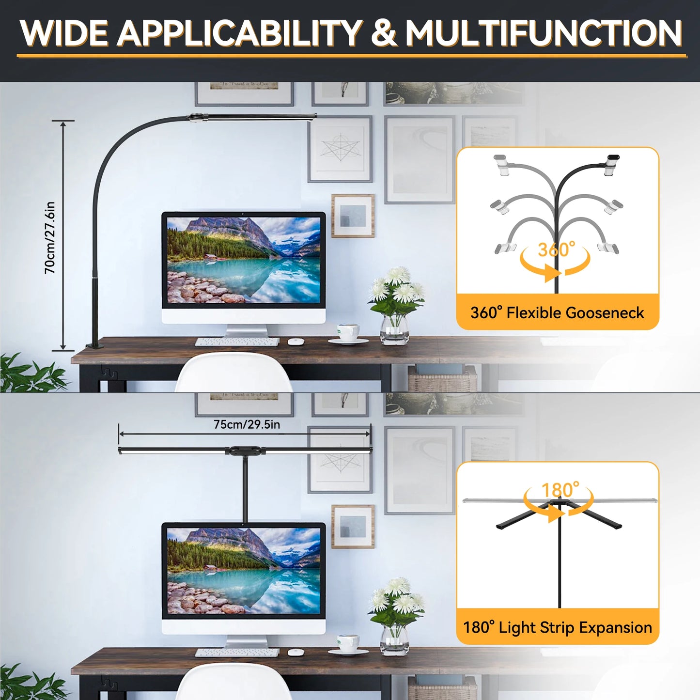 Double Head LED Desk Lamp