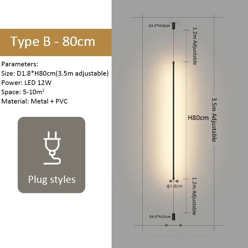 Floor Lamps Black 120cm Modern LED Floor Light