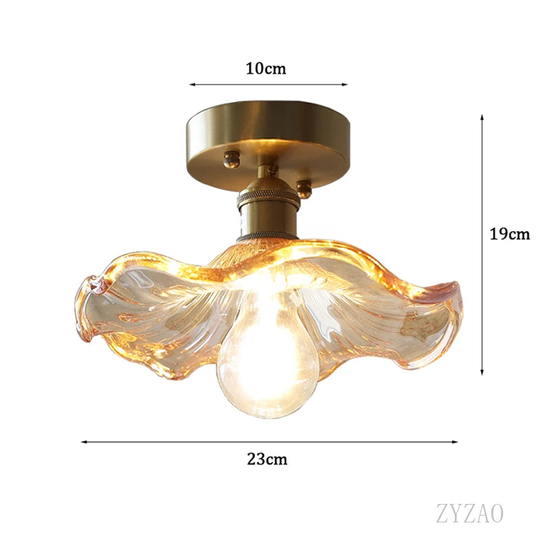 Lotus Glow: Nordic Ceiling Lamp for Porch & Foyer