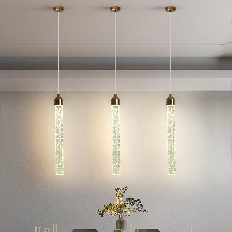 Radiant Luxe Crystal Pendant with Gold Accents