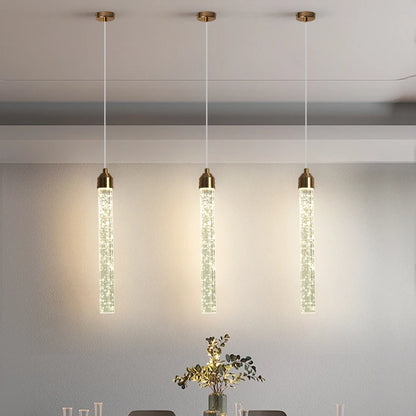 Radiant Luxe Crystal Pendant with Gold Accents