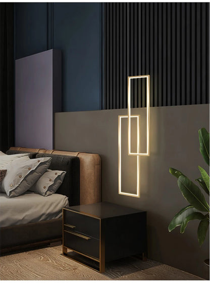 Modern Rectangle LED Pendant Light Living Room