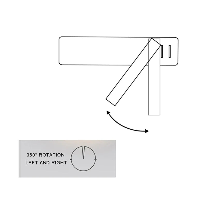 Rotating LED Bedside Reading Lamp