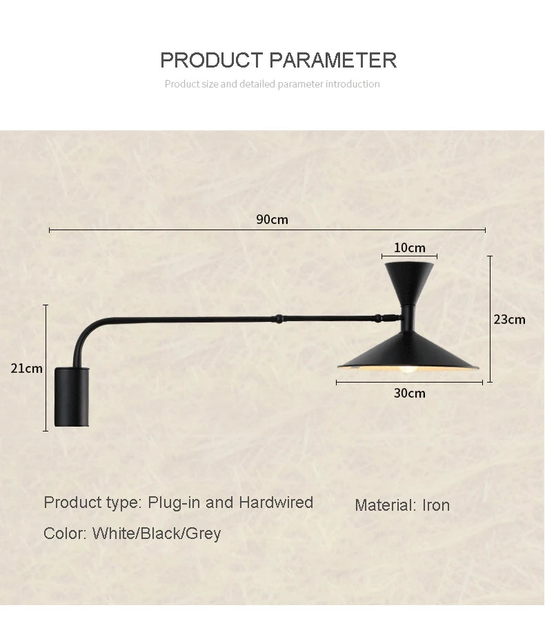 Nordic Glow: Adjustable LED Wall Lamp