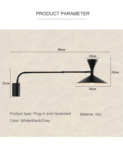 Nordic Glow: Adjustable LED Wall Lamp