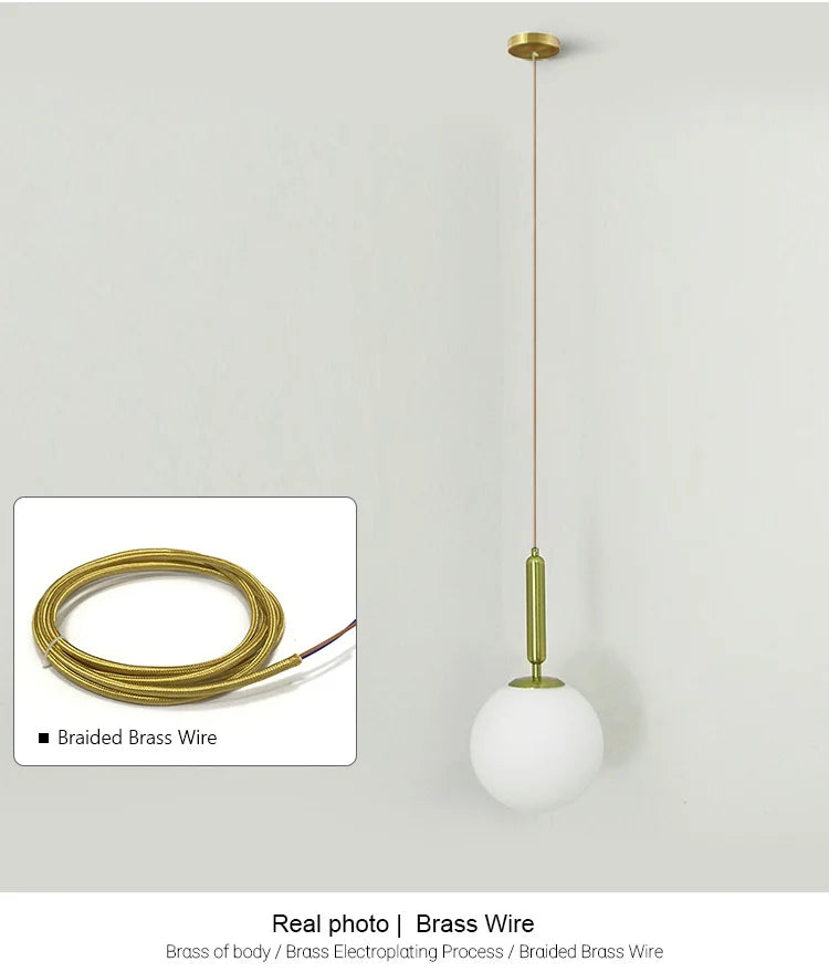 Modern Chandelier Glass Ball LED Pendant Lights