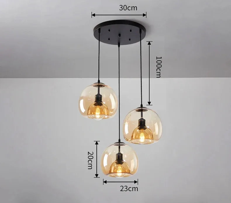 AmberGlow Modern LED Pendant Light Fixtures