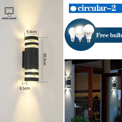 TriColor LED Outdoor Wall Light - IP65 Waterproof