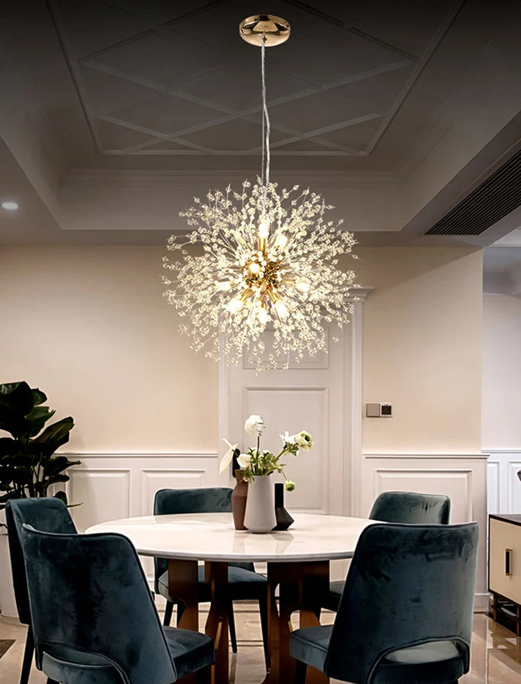 Dandelion Crystal LED Pendant