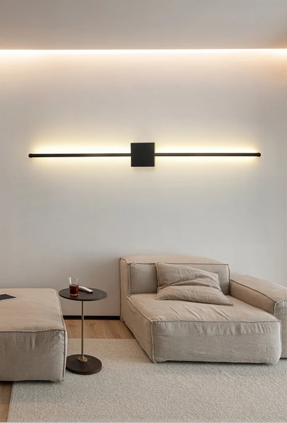 Minimalist L-Shaped Black Wall Lamp