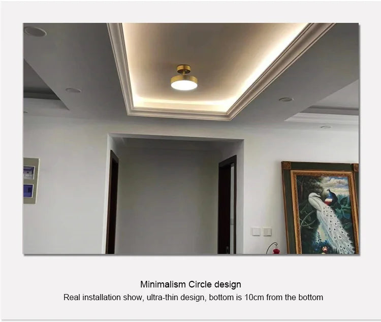 Brass Glow: Modern LED Chandelier Fixture