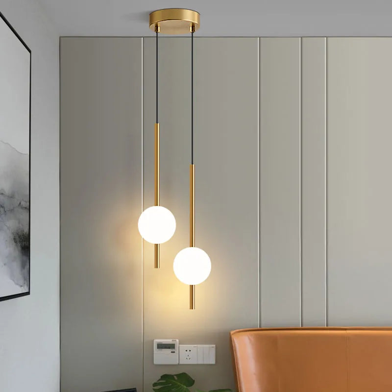Glass Globe Bedside Pendant