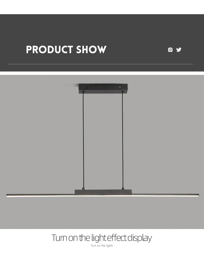 Slim Linear LED Pendant