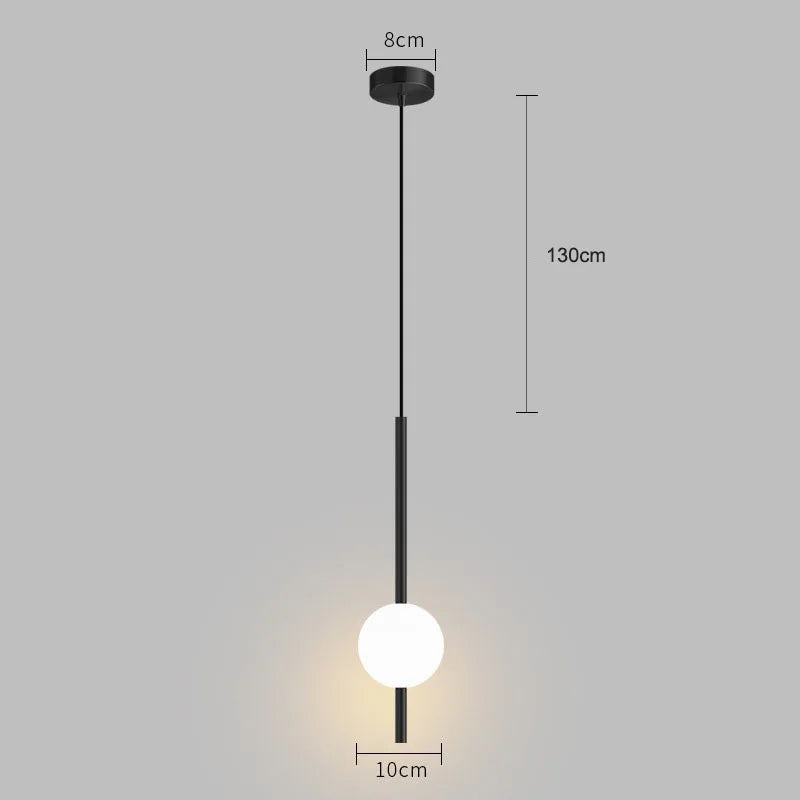 Glass Globe Bedside Pendant