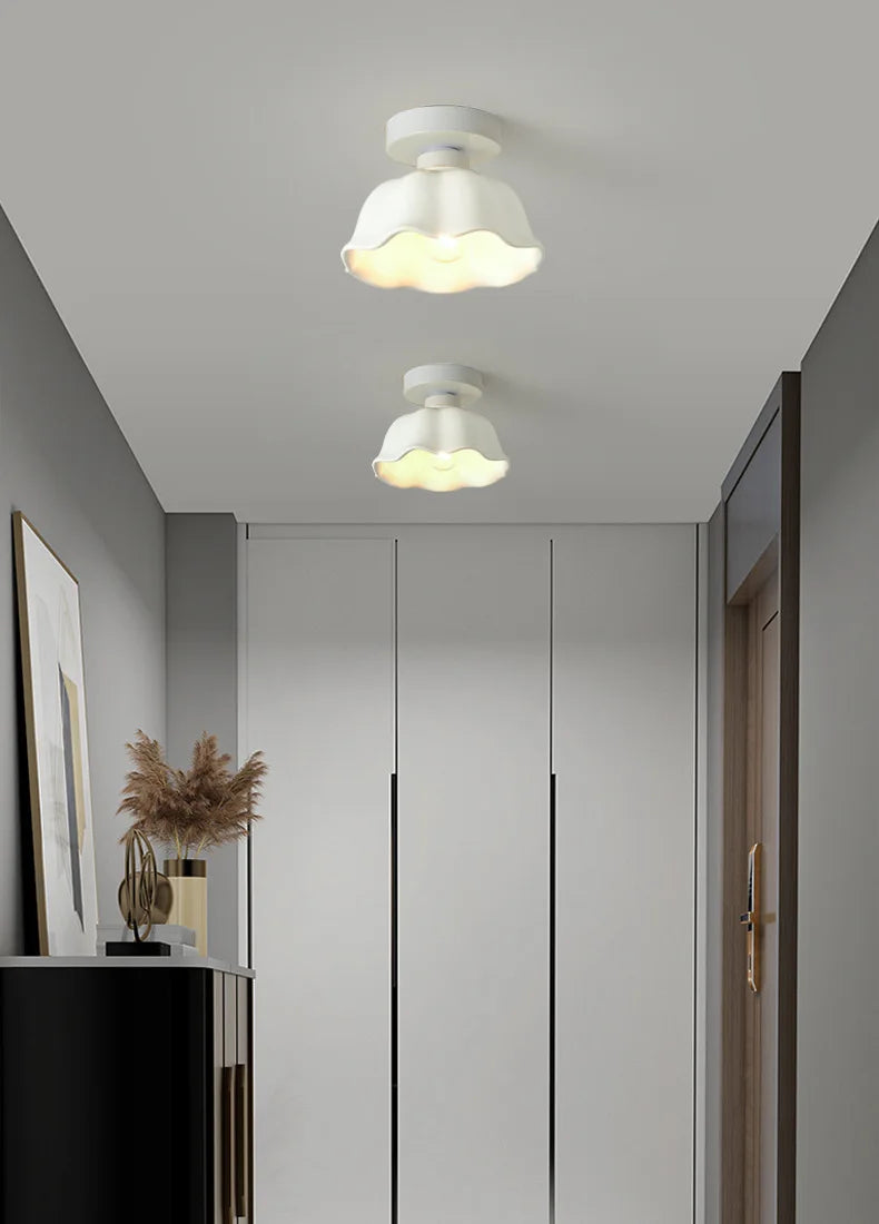 Ceramics Glass LED Corridor Ceiling Lamp