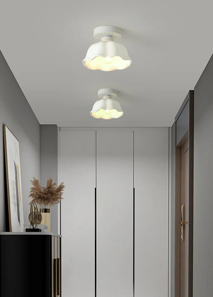 Ceramics Glass LED Corridor Ceiling Lamp