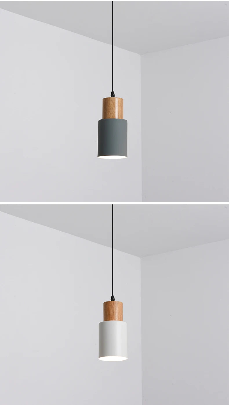 Wood and Metal Mini Pendant