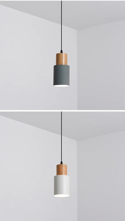 Wood and Metal Mini Pendant