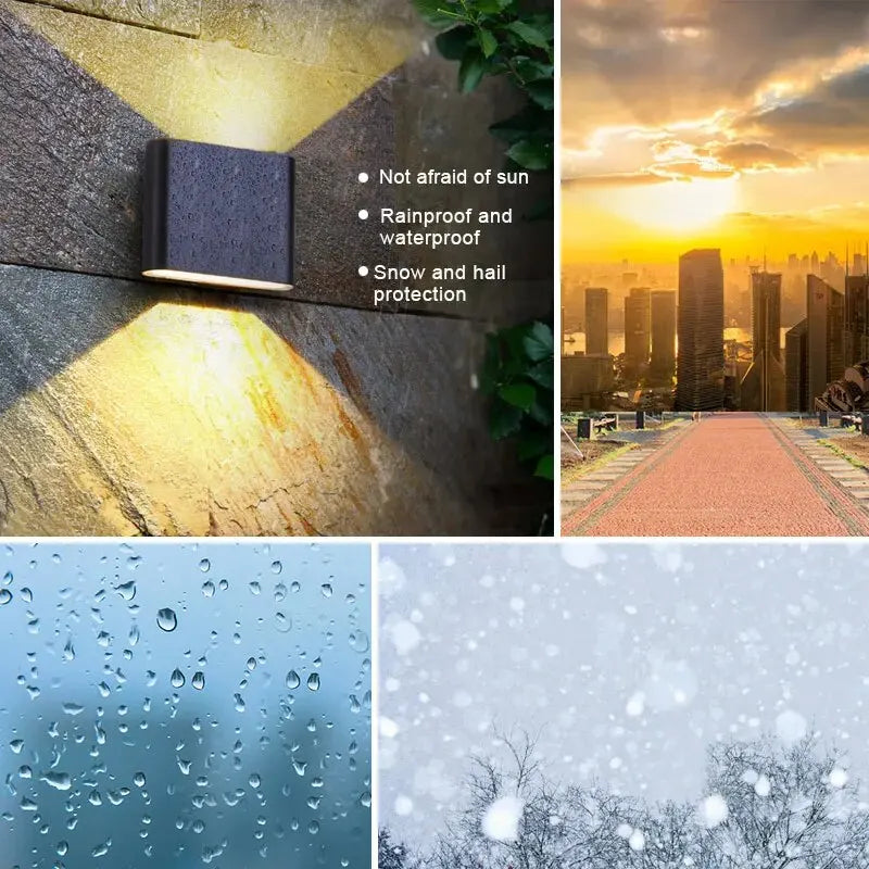 AquaGlow Modern LED Wall Lamp - Outdoor/Indoor Light