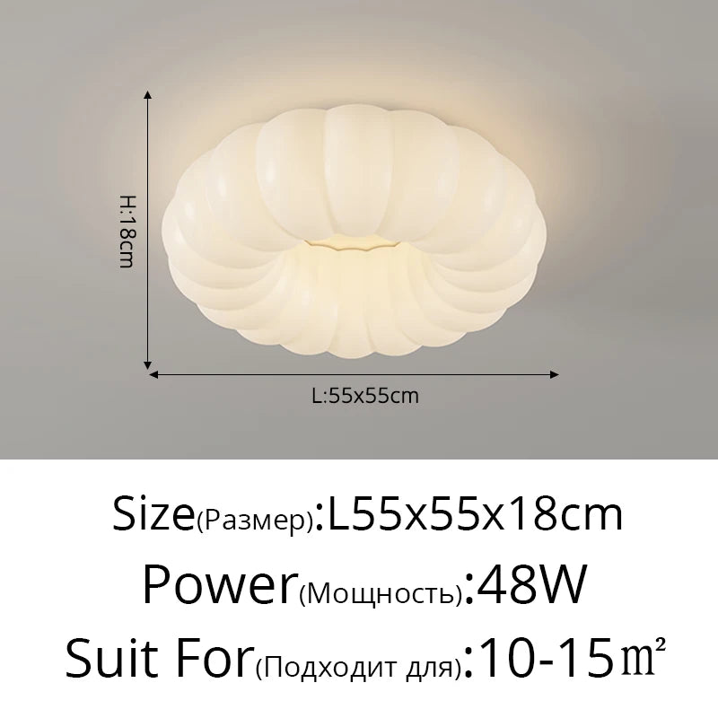 Nordic Glow Round LED Ceiling Lamp for Kids' Rooms