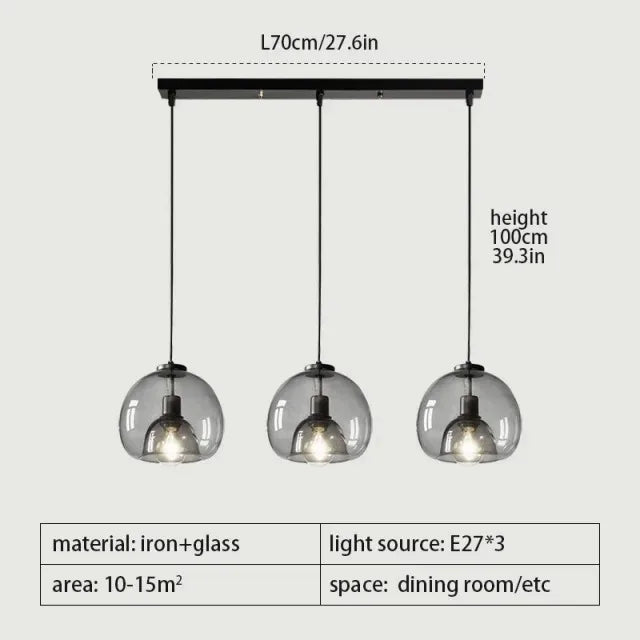 AmberGlow Modern LED Pendant Light Fixtures