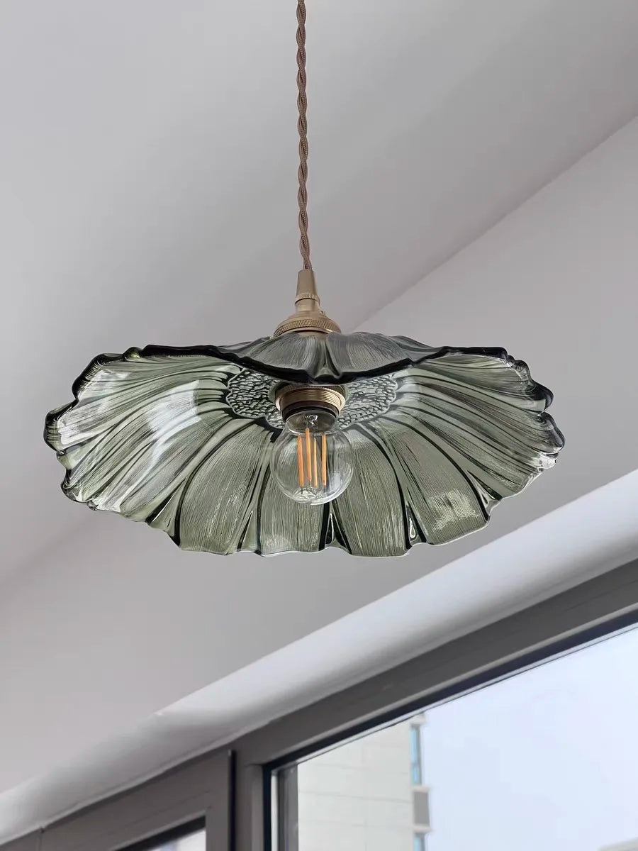 IWHD Nordic Vintage Copper Glass LED Pendant Light Fixtures