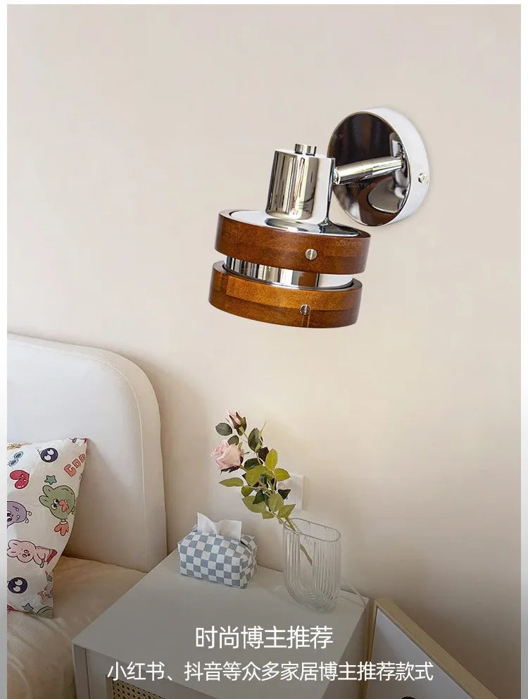 Retro Walnut Wall Sconces